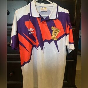 🏴󠁧󠁢󠁳󠁣󠁴󠁿 Umbro Scotland Football Soccer Jersey Shirt XL 1992 Away
